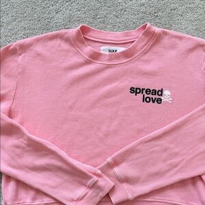 Soul cycle Pink 'Spread Love' Crewneck Sweatshirt